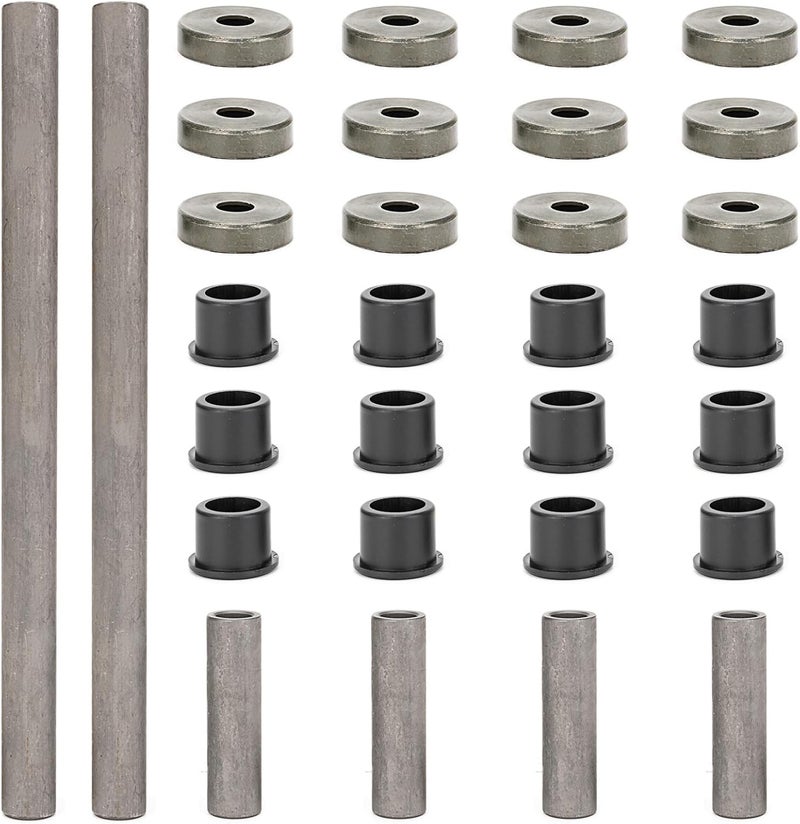 Qagea Heavy Duty A-Arm Control Arm Bushing Kit with Dust Cover Seal Caps & Shaft Collars Fit for Yamaha Banshee 350 450, Raptor 125 250 700 Replaces 90381-15084-00 5YT-23517-00-00 90387-101R3-00 - Image 5